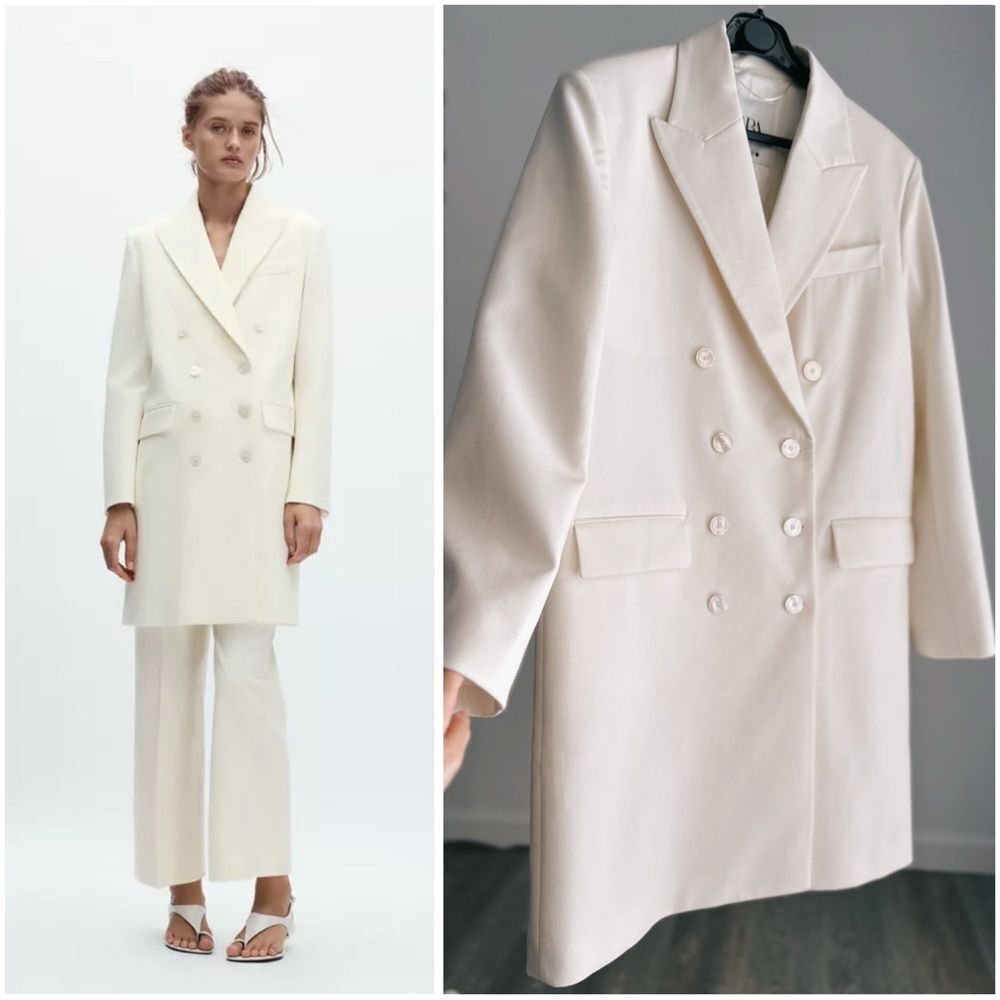 ZARA ZW COLLECTION WOOL BLEND FROCK COAT